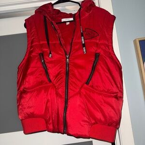 Kansas City Chiefs womens cropped puffer vest